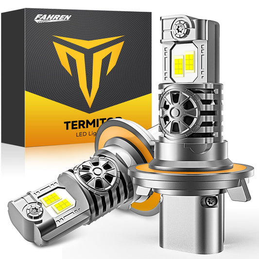 Upgraded H13/9008 Light bulb Hi/Low Beam, 40000LM 900% Super Bright, 6500K Cool White Fog Light Bulb,IP68 Waterproof, Real 1:1 Halogen Mini Size, Plug-N-Play, Pack of 2